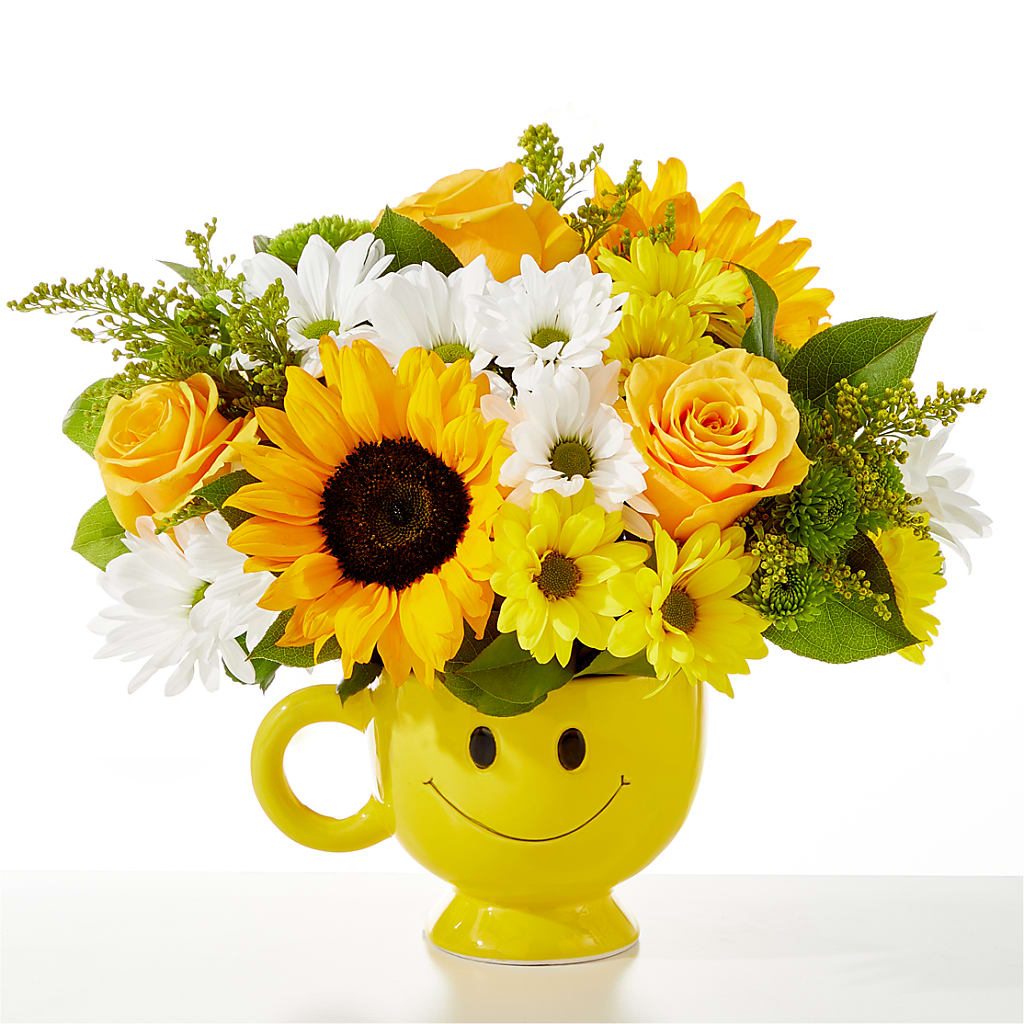 Be Happy Bouquet – Blossom And Brew Co, Menasha WI