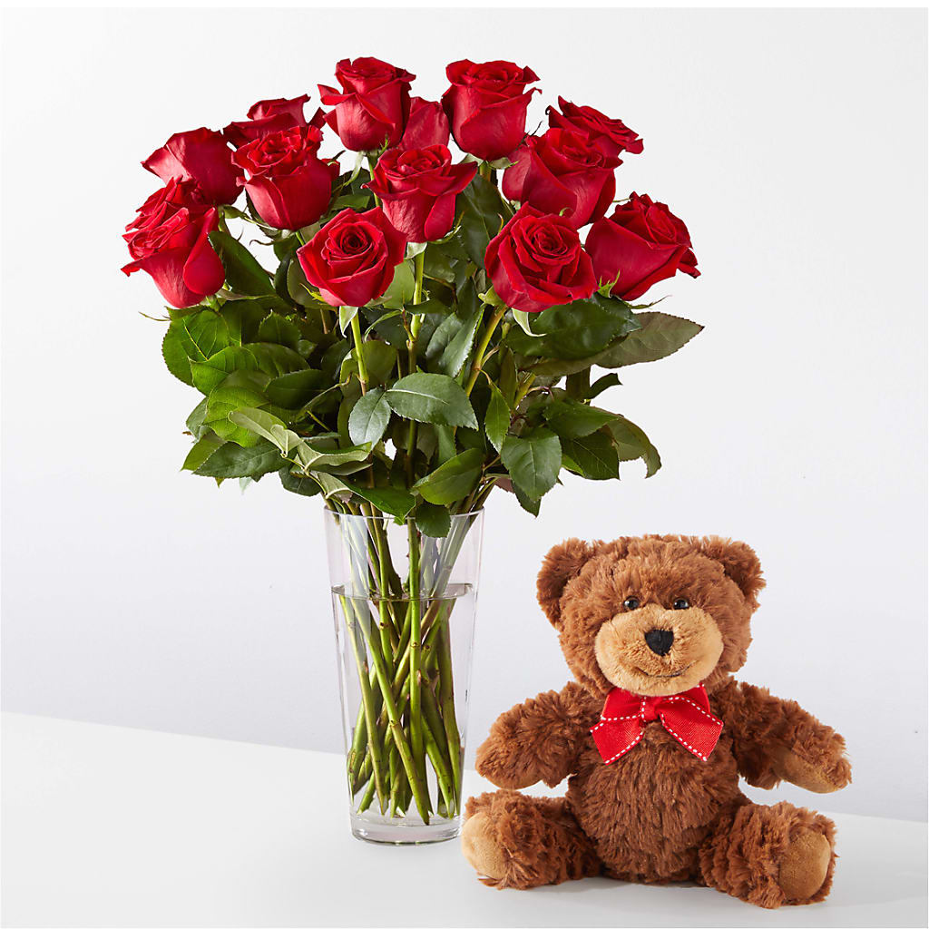 Romantic Long Stem Red Rose Bouquet Bundles – Blossom And Brew Co, Menasha WI