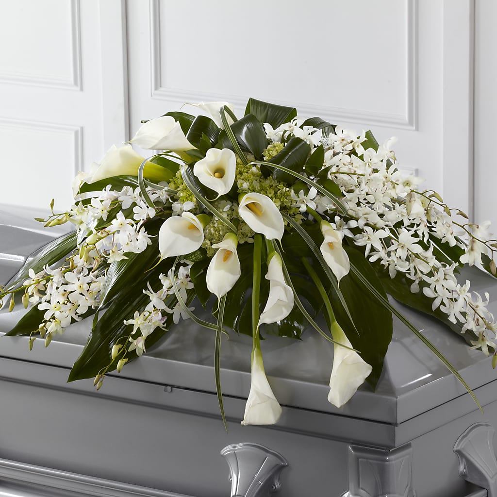 Angel Wings Casket Spray – Blossom And Brew Co, Menasha WI