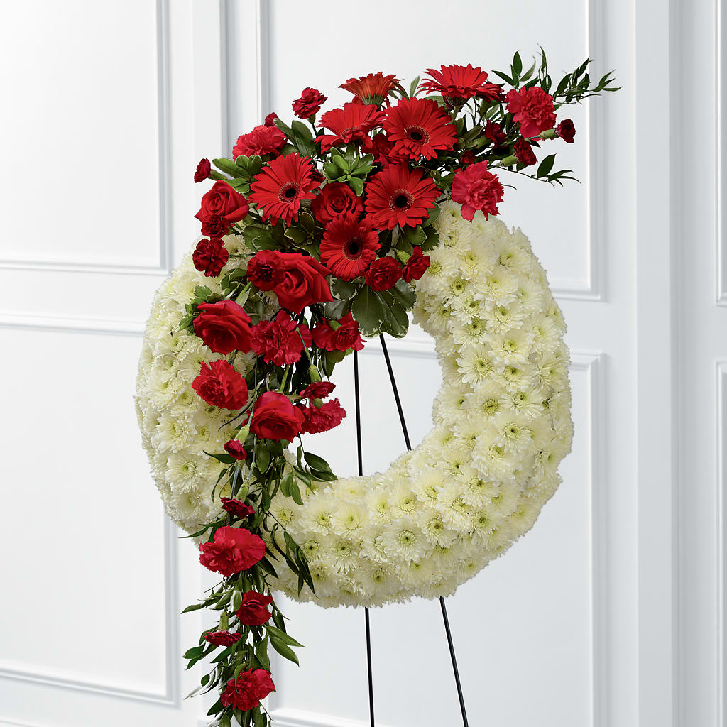 Graceful Tribute Wreath – Blossom And Brew Co, Menasha WI