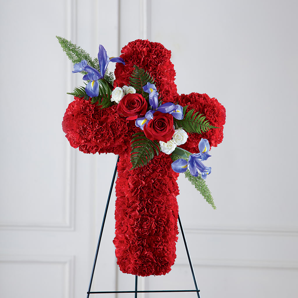 Faithful Hero Floral Cross – Blossom And Brew Co, Menasha WI