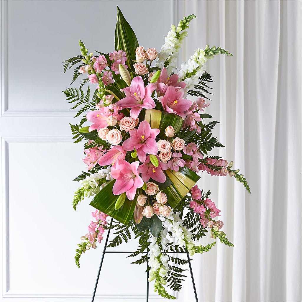 Elegant Embrace Standing Spray – Blossom And Brew Co, Menasha WI