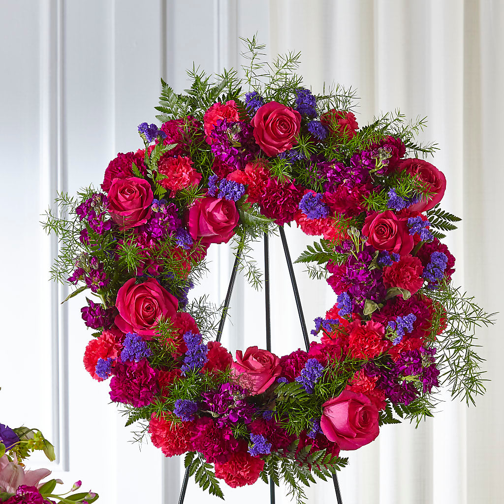 Calming Colors Wreath – Blossom And Brew Co, Menasha WI