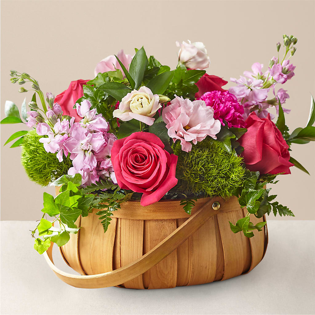 Radiance in Bloom Basket – Blossom And Brew Co, Menasha WI