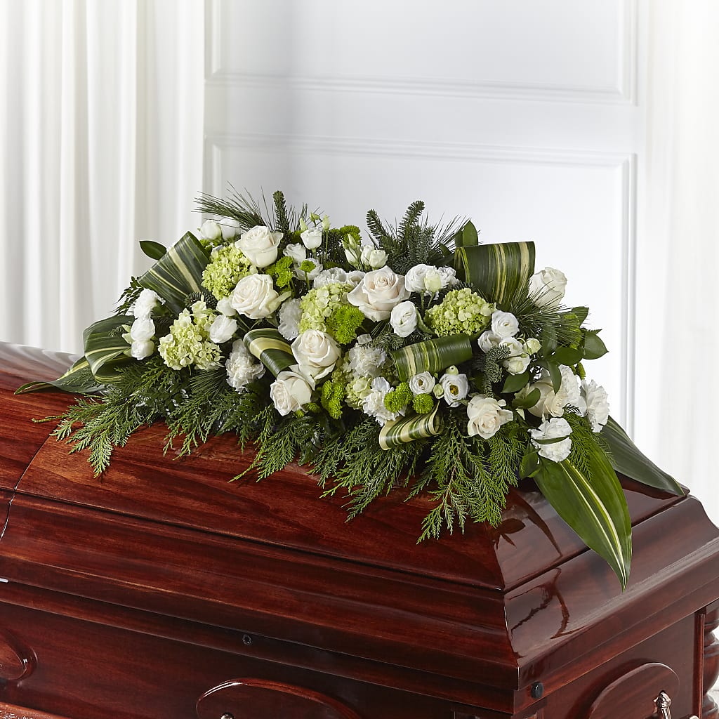 Hopeful Gesture Casket Spray – Blossom And Brew Co, Menasha WI
