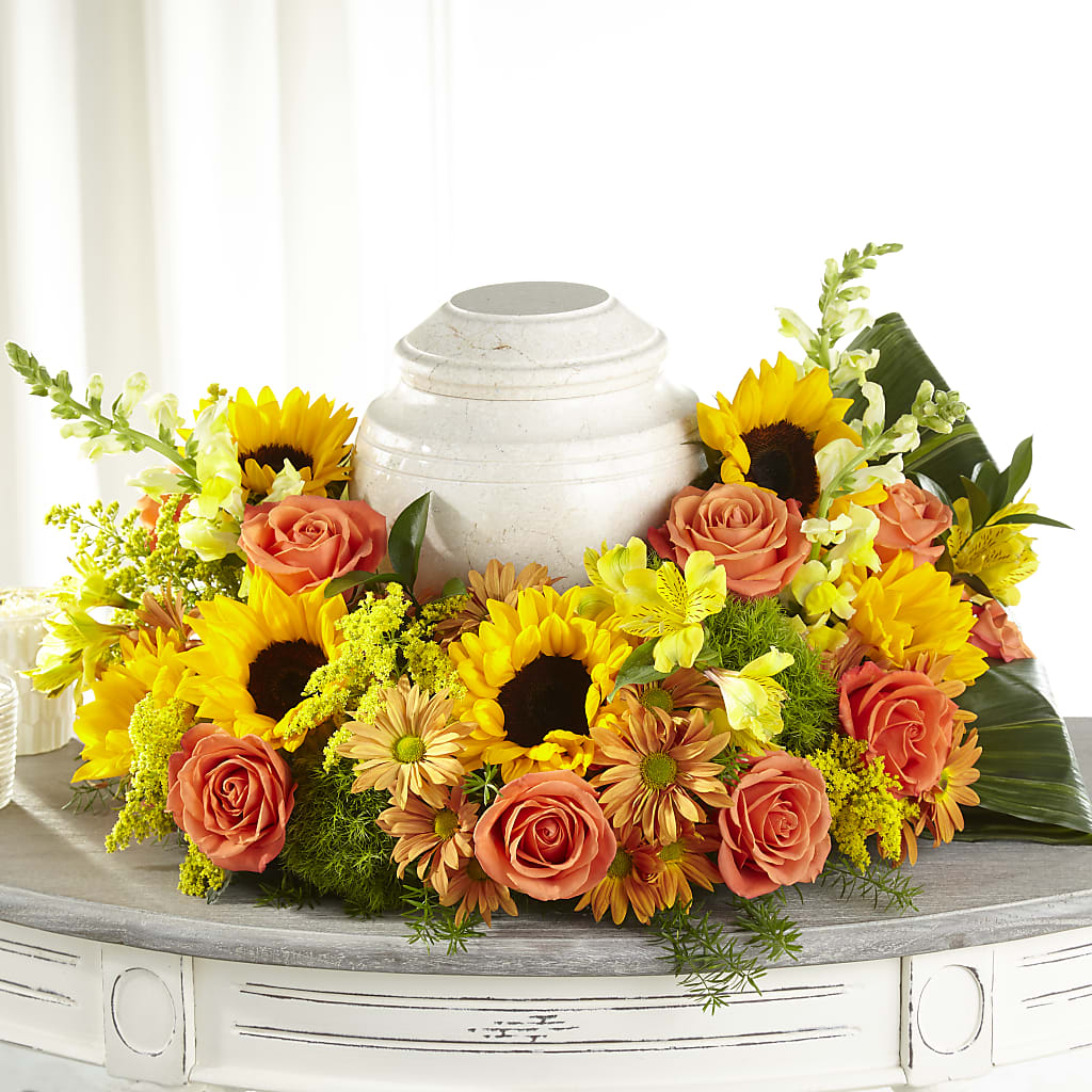 Faithful Sunflower Cremation Adornment – Blossom And Brew Co, Menasha WI