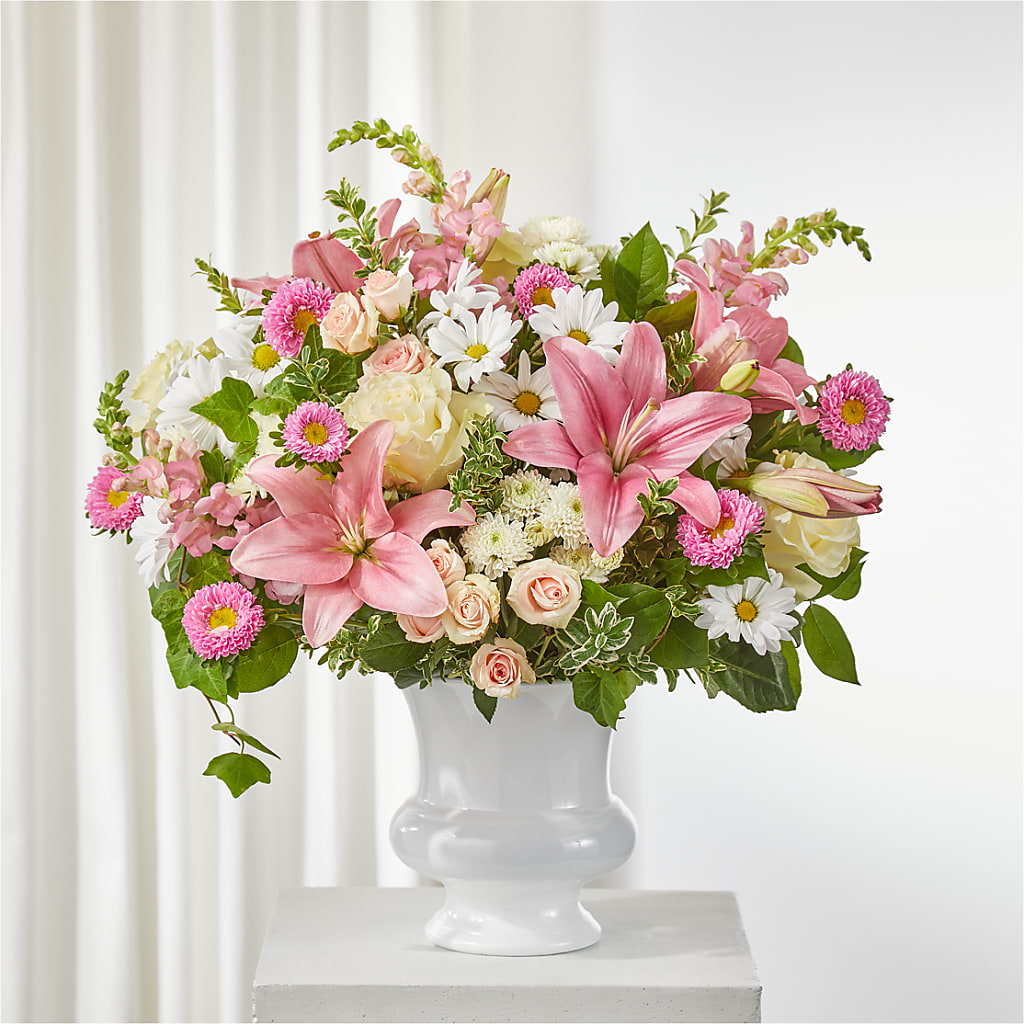 Empathetic Blooms Urn Arrangement – Blossom And Brew Co, Menasha WI
