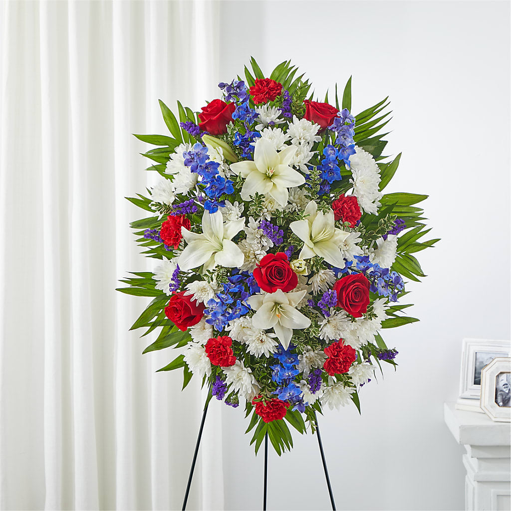 Cherished Service Standing Spray – Blossom And Brew Co, Menasha WI