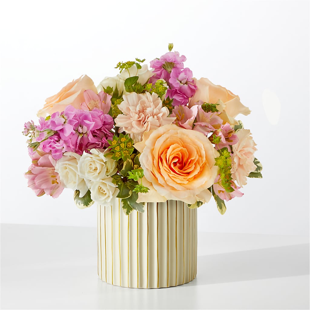 Paradise Bouquet with Ivory Vase – Blossom And Brew Co, Menasha WI