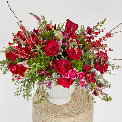 Big Red Bow Bouquet –  Blossom And Brew Co, Menasha WI
