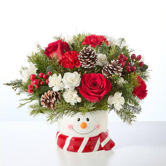 Jolly Snowman Bouquet –  Blossom And Brew Co, Menasha WI