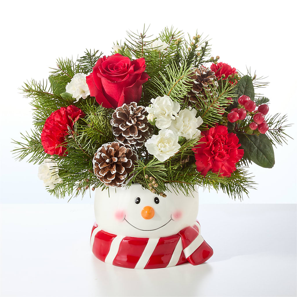 Jolly Snowman Bouquet –  Blossom And Brew Co, Menasha WI