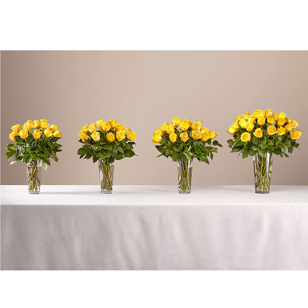 Long Stem Yellow Rose Bouquet –  Blossom And Brew Co, Menasha WI