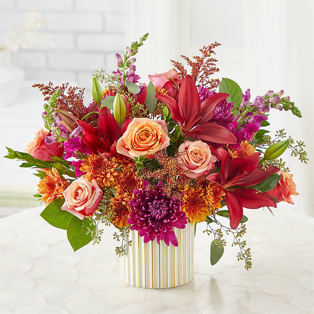 Burgundy Landscape Bouquet –  Blossom And Brew Co, Menasha WI