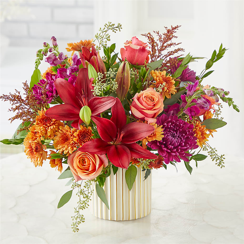 Burgundy Landscape Bouquet –  Blossom And Brew Co, Menasha WI
