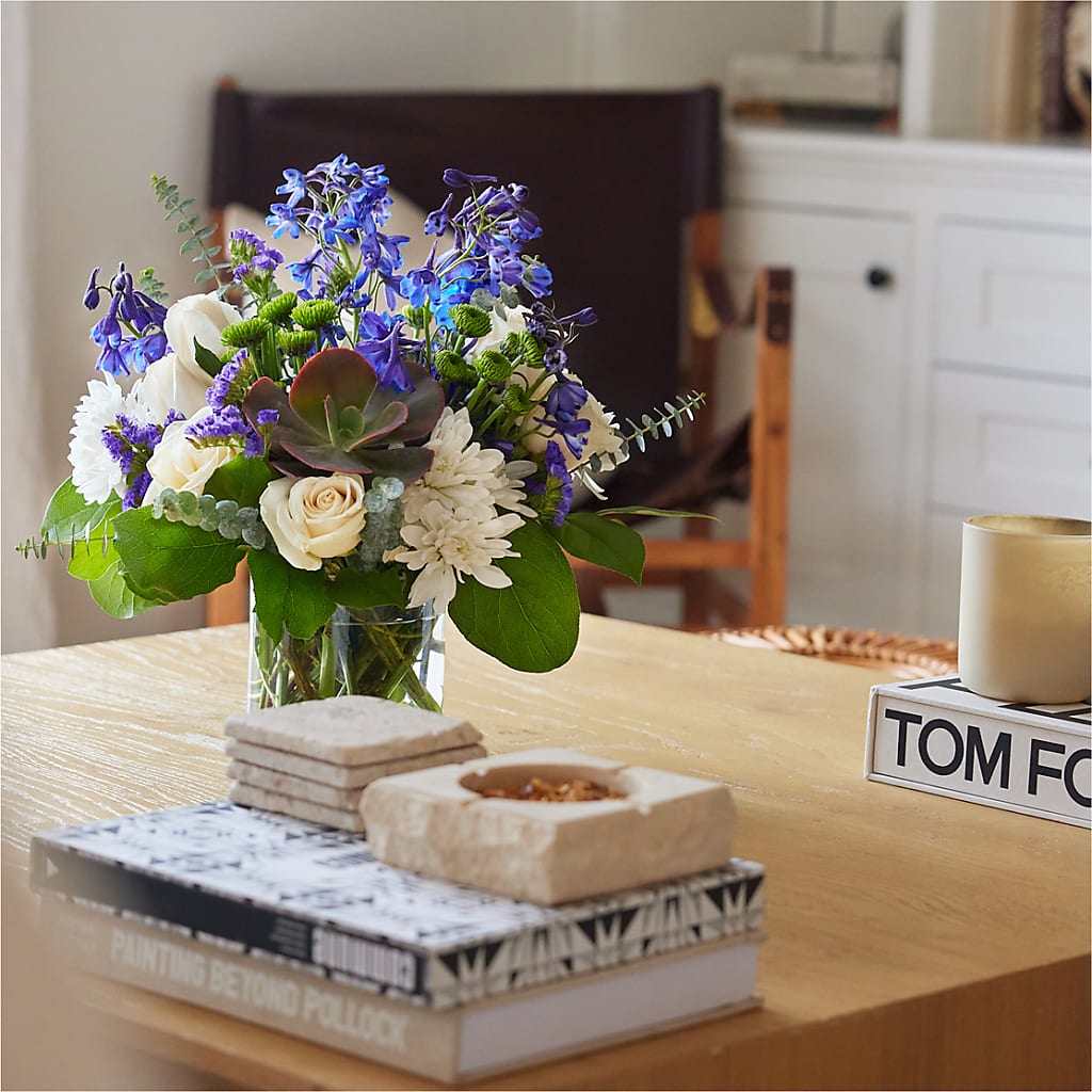 Cerulean Waves Bouquet –  Blossom And Brew Co, Menasha WI