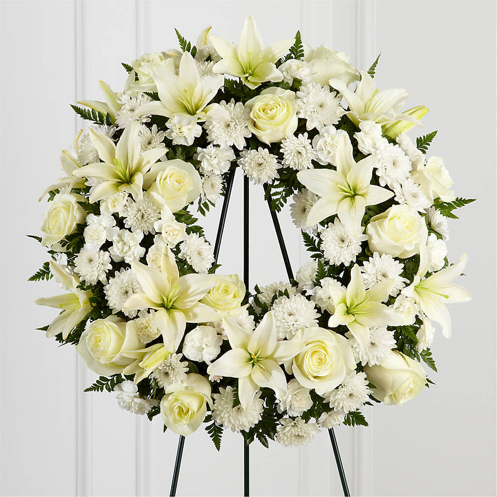 Treasured Tribute Wreath –  Blossom And Brew Co, Menasha WI