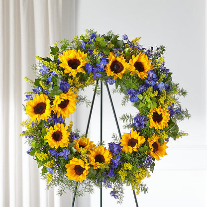 Bright Rays Wreath –  Blossom And Brew Co, Menasha WI