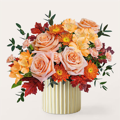 Spiced Latte Bouquet with Ivory Vase –  Blossom And Brew Co, Menasha WI