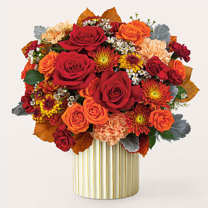 Merlot Bouquet with Ivory Vase –  Blossom And Brew Co, Menasha WI
