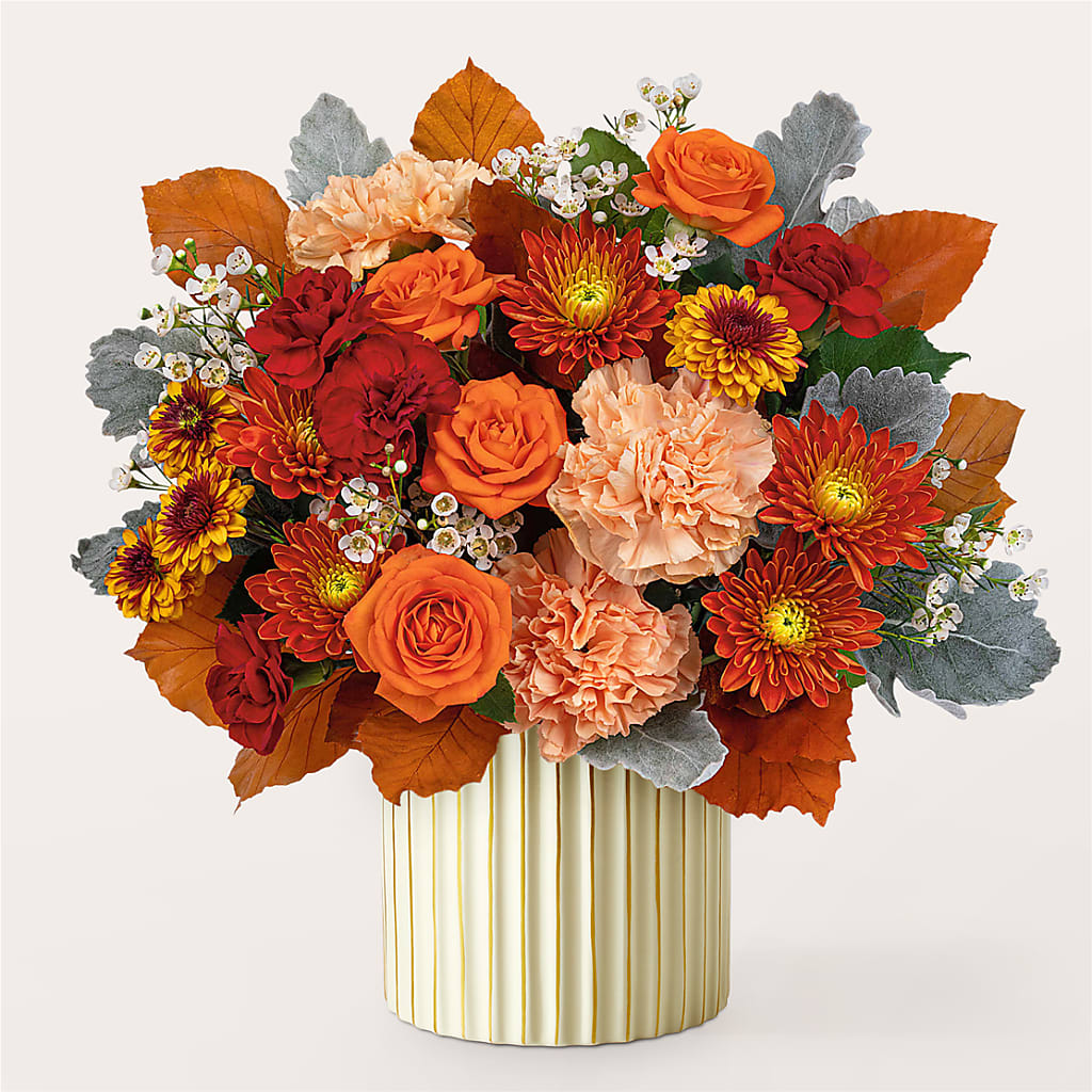 Merlot Bouquet with Ivory Vase –  Blossom And Brew Co, Menasha WI
